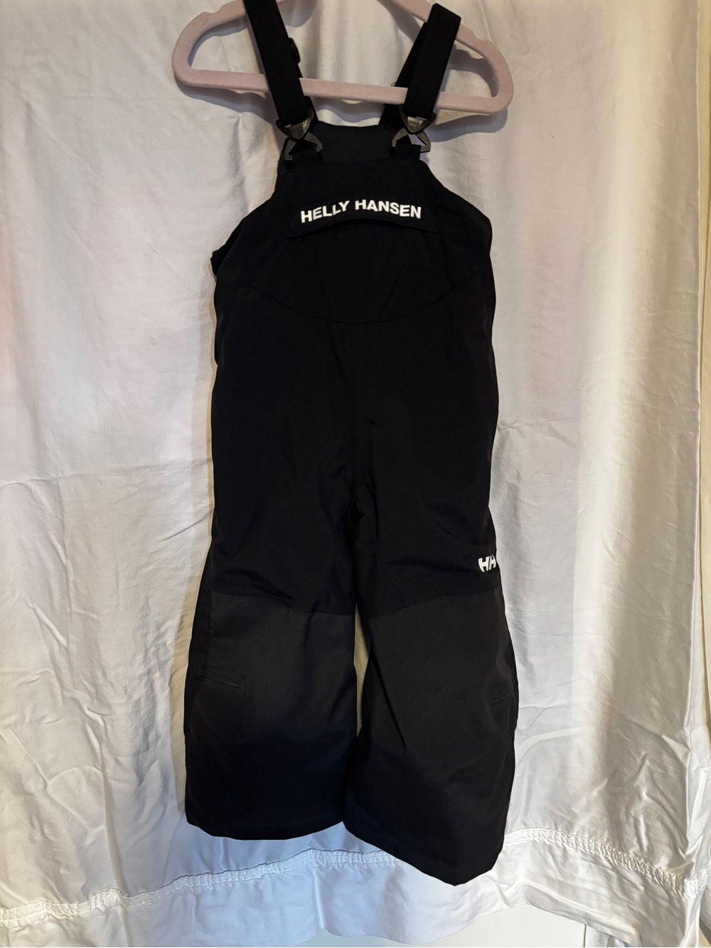 Helly Hansen Black Kids Snow Overalls with Adjustable Straps